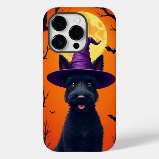 ポーズを取った黒犬お洒落 Case-Mate iPhoneケース (裏面)