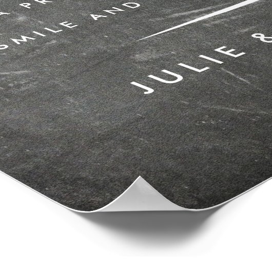 ポーズを決めて | ウェディング フォトブース 黒板 ポスター (角)