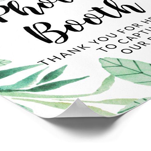 ポーズを決めて フォトブース 結婚式 受付サイン ポスター (角)