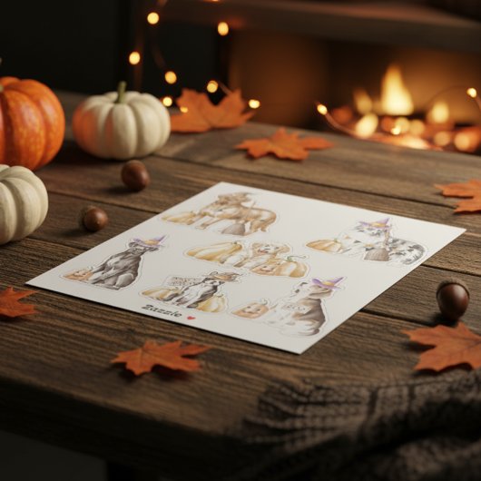 ポーズウィチ不気味ー犬ハロウィーンステッカーシート シール