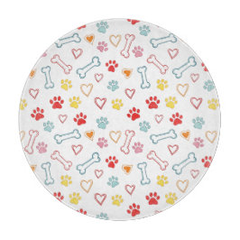 ポーズカラフル、ハート、ボーンズドードル カッティングボード