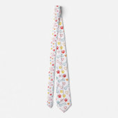 ポーズカラフル、ハート、ボーンズドードル ネクタイ (裏面)