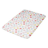 ポーズカラフル、ハート、ボーンズドードル バスマット (アングル)