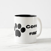 ポーズコーヒーストップの最初のプリント ツートーンマグカップ (正面右)