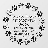 ポーズツメカスタマイズペットグルーミングフロント ウィンドウサイン (シート)