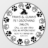 ポーズツメカスタマイズペットグルーミングフロント ウィンドウサイン (シート)