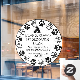 ポーズツメカスタマイズペットグルーミングフロント ウィンドウサイン