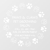 ポーズツメカスタマイズペットグルーミングフロント ウィンドウサイン (シート)