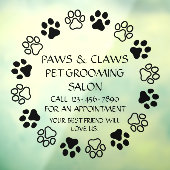 ポーズツメカスタマイズペットグルーミングフロント ウィンドウサイン (シート3)