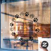 ポーズツメカスタマイズペットグルーミングフロント ウィンドウサイン (カフェ窓)