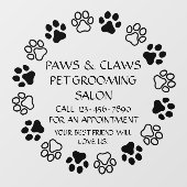 ポーズツメカスタマイズペットグルーミングフロント ウィンドウサイン (シート)