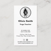 ポーズトレンディーヨガ先生名刺を叩く ロイヤリティカード (裏面)