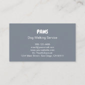 ポーズドッグ歩く名刺 名刺 (裏面)