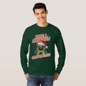 ポーズナウメリークリスマスプグホリデー Tシャツ (正面フル)