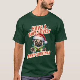 ポーズナウメリークリスマスプグホリデー Tシャツ
