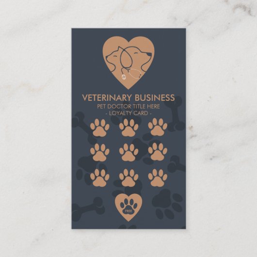 ポーズハートステスコップペットドクター獣医 ロイヤリティカード (正面)