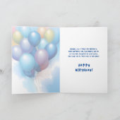 ポーズビーグルよくはしゃぐパピーアンドギフト誕生日 カード (内部)