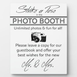 ポーズフォトブースのプラークを取る フォトプラーク