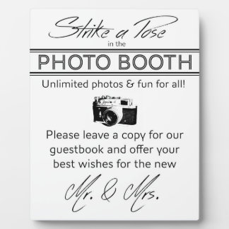 ポーズフォトブースのプラークを取る フォトプラーク