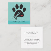 ポーズペットグルーミングサロン スクエア名刺 (正面/裏面)