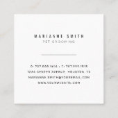 ポーズペットグルーミングサロン スクエア名刺 (裏面)
