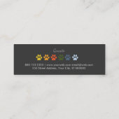 ポーズペットシッモダントシッター獣医 スキニー名刺 (裏面)