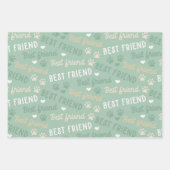 ポーズボーンズのボールと最高の友人のパターン ラッピングペーパーシート (正面2)
