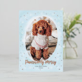 ポーズメリークリスマスフォイルホリデーカード 箔シーズンカード (立ち正面)