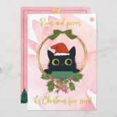 ポーズモダンとパーズクリスマス招待状 招待状 (正面/裏面)