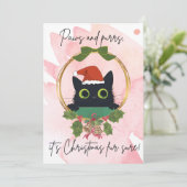 ポーズモダンとパーズクリスマス招待状 招待状 (スタンド正面)