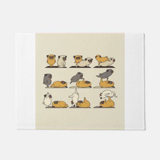 ポーズヨガ付アクロヨガ ドアマット (正面)