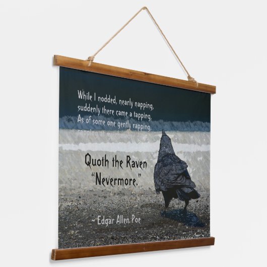 ポーズレイヴン引用文ゴシック 吊り下げ型タペストリー (傾斜あり)