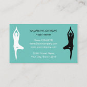 ポーズロゴ付きYoga Studio名刺テンプレート 名刺 (裏面)