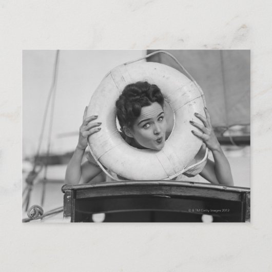 ポーズ付き女性3 ポストカード (正面)