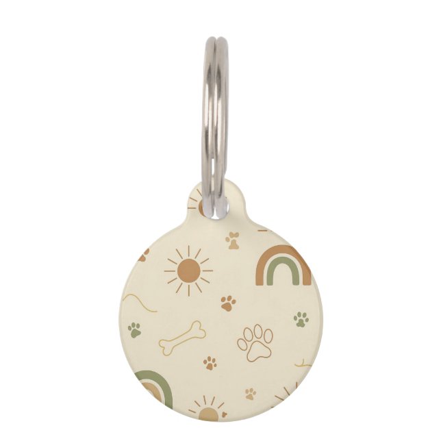 ポーズ自然-抽象芸術ペットの雰囲気 ペット　ネームタグ (正面)