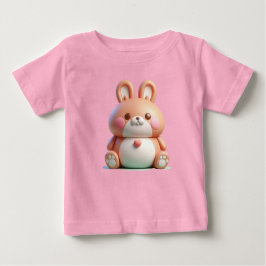 ポーズ魅力的のバニお洒落ー ベビーTシャツ
