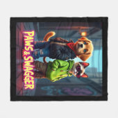 ポーズ&スワガー™ペットアパレスタイリッシュルベビーブランケット フリースブランケット (正面(横))