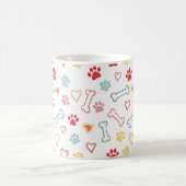 ポーズ&ハートパターン コーヒーマグカップ (中央)