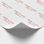 ポーズ&ラブキュートペットラバータイポグラフィ動物愛好家 ラッピングペーパー (角)