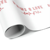 ポーズ&ラブキュートペットラバータイポグラフィ動物愛好家 ラッピングペーパー (ロールコーナー)