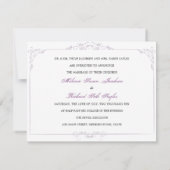 ポーセリンフレーム ラベンダー 招待状 (裏面)