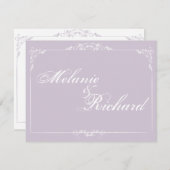 ポーセリンフレーム ラベンダー 招待状 (正面/裏面)