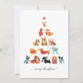 ポーソウルクリスマスツリー – テールワッギングの休日 シーズンカード (正面)