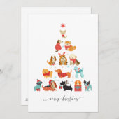 ポーソウルクリスマスツリー – テールワッギングの休日 シーズンカード (正面/裏面)