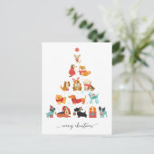 ポーソウルクリスマスツリー – テールワッギングの休日 シーズンポストカード (スタンド正面)