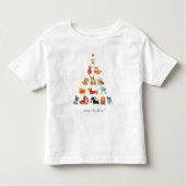 ポーソウルクリスマスツリー – テールワッギングの休日 トドラーTシャツ (正面)