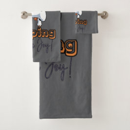 ポーソレジャンプ | ハッピブルドッグアート バスタオルセット