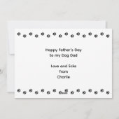 ポーソレ最高のヨークシャーテリアードッグパパファーザーズデー シーズンカード (裏面)