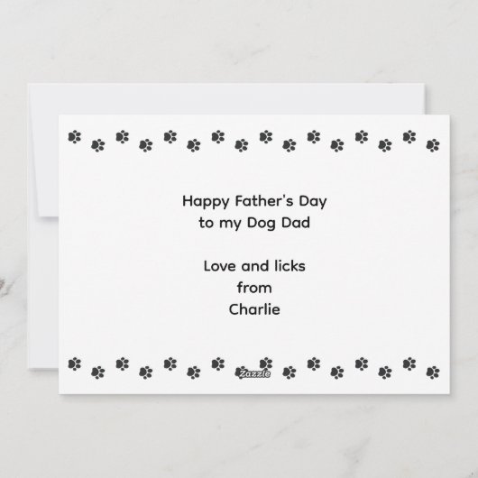 ポーソレ最高のヨークシャーテリアードッグパパファーザーズデー シーズンカード (裏面)