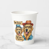 ポーソームパパ-おもしろい犬 紙コップ (正面)